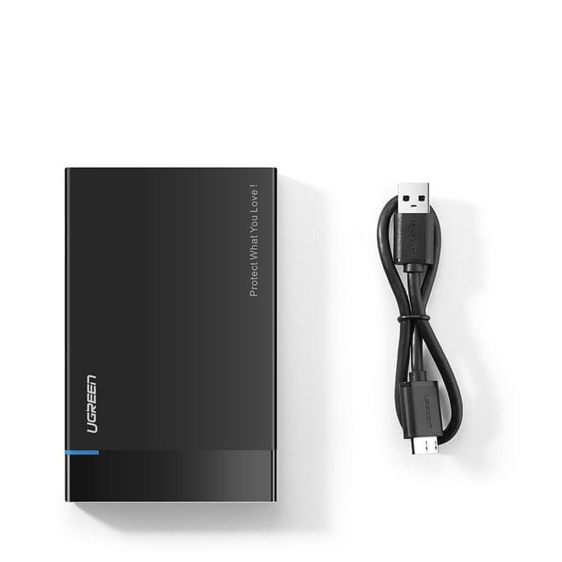 Ugreen US221 zunanji box za SSD disk 2.5'' SATA USB 3.2 - micro USB , črna