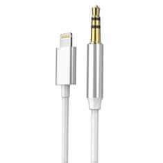 Northix AUX kabel, Lightning do 3,5 mm - 1 m - bel