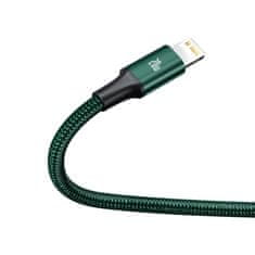 BASEUS Rapid 3-v-1 USB-C - USB-C / Lightning / micro USB 20 W kabel 1,5 m zelen