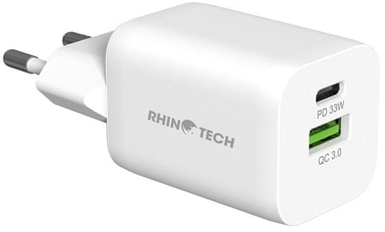 RhinoTech 33W adapter USB, bel (RTACC320)