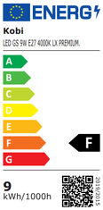 Kobi LED žarnica E27 A60 9W = 60W 810lm 4000K Nevtralno bela S SENZORJEM GIBANJA IN SOMRAKA