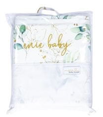 ENIE BABY Satin posteljnina, 100x140 in 40x60 cm, zalti listi