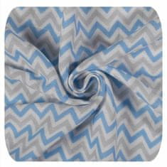 XKKO BMB brisača iz bambusa 90x100 skandinavska Baby Blue Chevron