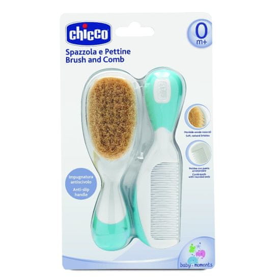 Chicco Comb in krtača za lase, modre barve