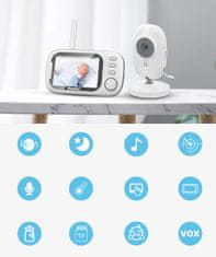 Dexxer Baby Monitor aku. otroška varuška z video kamero in 3.2″ LCD zaslonom