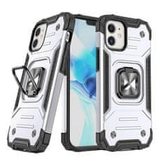 shumee Armoured etui za iPhone 14, magnetno držalo Ring Armor, srebrn