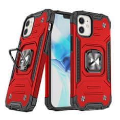 shumee Armoured etui za iPhone 14 Plus, magnetno držalo Ring Armor, rdeč