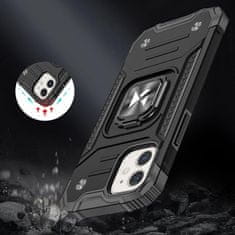 WOZINSKY Oklepni etui za iPhone 14 magnetno držalo Ring Armor black