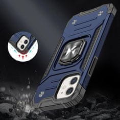 WOZINSKY Oklepni ovitek za iPhone 14 Plus magnetno držalo Ring Armor blue