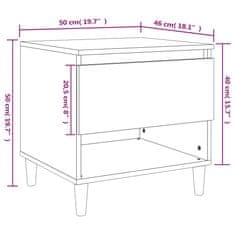 Vidaxl Nočna omarica 2 kosa črna 50x46x50 cm inženirski les