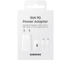 Samsung Polnilec Samsung 15W, 1x Type-C White EP-T1510XWEGEU, Bel