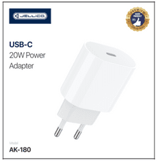 Jellico AK-180 polnilec, QC 20 W, USB-C vhod, bel