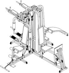 ACRAsport Multifunkcijska fitnes naprava za vadbo z utežmi s štirimi postajami HG4800
