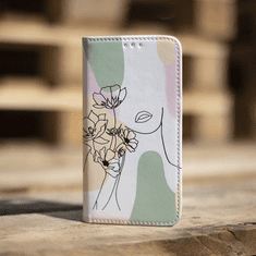 Onasi Smart Art Flower ovitek za Galaxy A22 5G, preklopni