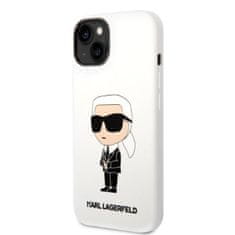 Karl Lagerfeld iphone 14 6,1" trdi ovitek bel/white silicone ikonik