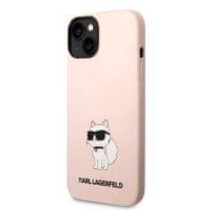 Karl Lagerfeld iphone 14 6,1" trdi ovitek roza/pink silikon choupette