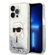 Karl Lagerfeld iphone 14 pro 6,1" srebrn/srebrn trdi ovitek glitter karl head