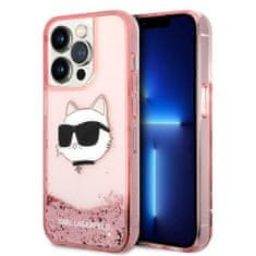 Karl Lagerfeld iphone 14 pro max 6,7" roza/pink hardcase glitter choupette head