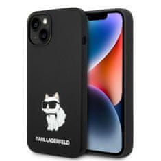 Karl Lagerfeld iphone 14 6,1" trdi ovitek črn/črn silikonski ovitek magsafe