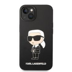 Karl Lagerfeld iphone 14 6,1" trdi ovitek črna/črna silikonska ikona magsafe