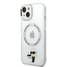 Karl Lagerfeld iphone 14 plus 6,7" prozorno trdo ohišje iconic karl&choupette magsafe