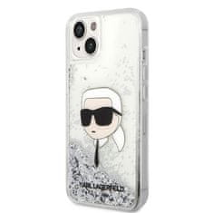 Karl Lagerfeld iphone 14 plus 6,7" srebrn/srebrn trdi ovitek glitter karl head