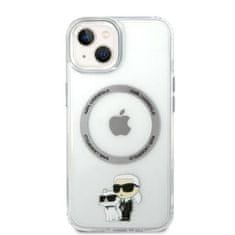 Karl Lagerfeld iphone 14 plus 6,7" prozorno trdo ohišje iconic karl&choupette magsafe