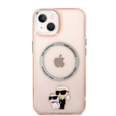 Karl Lagerfeld iphone 14 6,1" hardcase roza/pink iconic karl&choupette magsafe