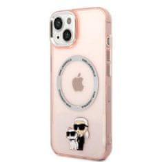 Karl Lagerfeld iphone 14 plus 6,7" hardcase roza/pink iconic karl&choupette magsafe