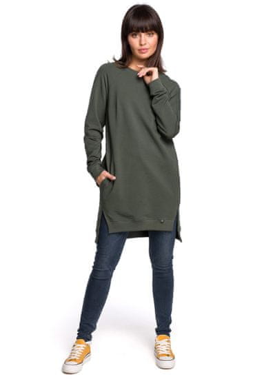 BeWear Ženska majica s kapuco brez kapuce Frydrych B101 zelena
