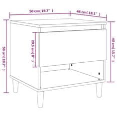 Vidaxl Nočna omarica 2 kosa betonsko siva 50x46x50 cm inženirski les