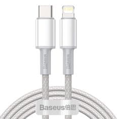 BASEUS Kabel USB-C z Lightning Baseus z visoko gostoto pletenine, 20 W, PD, 2 m (bel)