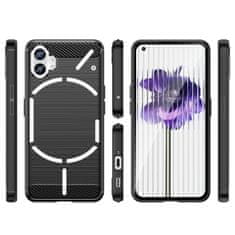 slomart carbon case etui za nothing phone 1 upogljiv silikonski karbonski ovitek črn