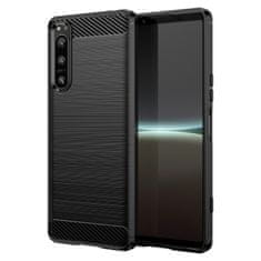 slomart carbon case ovitek za sony xperia 5 iv upogljiv silikonski carbon ovitek črn