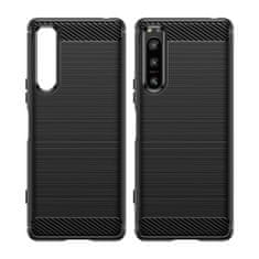 slomart carbon case ovitek za sony xperia 5 iv upogljiv silikonski carbon ovitek črn