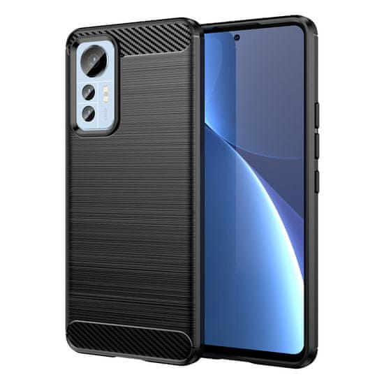 slomart ovitek carbon case za xiaomi 12 lite upogljiv silikonski karbon ovitek črn