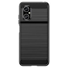 slomart carbon case cover za xiaomi redmi note 11e /redmi 10 5g / redmi 10 prime+ 5g / poco m4 5g fleksibilen silikonski carbon cover črn