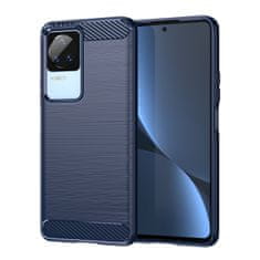 slomart carbon case za xiaomi poco f4 5g upogljiv silikonski carbon ovitek moder