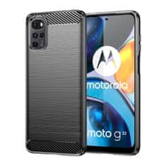 slomart carbon case za motorola moto e32 upogljiv silikonski karbon ovitek črn