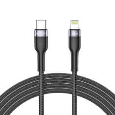 Tech-protect Ultraboost kabel USB-C / Lightning 3A 30W 2m, črna