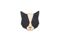 BeWooden lesena broška Black Cat Brooch univerzalna