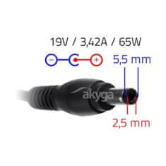 Akyga NTB chargr 19V/3,42A 65W 5,5x2,5mm