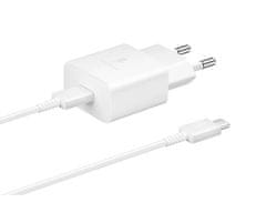 Samsung polnilec z vrati USB-C (15 W), bel