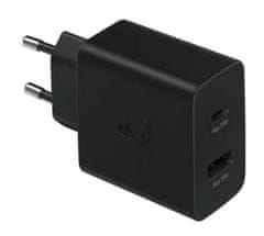 Samsung dvojni polnilni adapter (35 W), črn