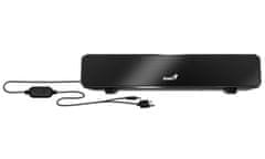 Genius USB SoundBar 100 - žična zvočna vrstica 6W USB 3,5" jack črna