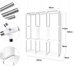 Korbi Zložljiva materialna omara, garderoba XXL
