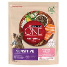 Purina ONE MINI Dog Sensitive 800g suha pasja hrana z lososom