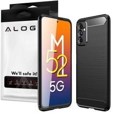 Miramarket Ohišje za Samsung Galaxy M52 5G Alogy Rugged Armor TPU ohišje Carbon Black