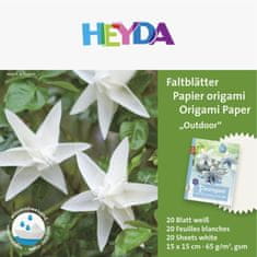 HEYDA Vodoodporni papirji za origami 15 x 15 cm - beli