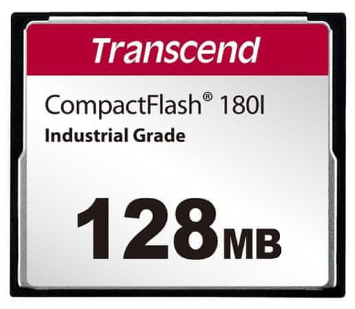 Transcend 128MB INDUSTRIAL TEMP CF180I CF CARD, (MLC) pomnilniška kartica (SLC način), 85MB/s R, 70MB/s W